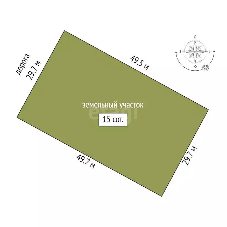 Участок в Журавское сельское поселение, село Тутовка, улица Джами, 10 ... - Фото 1