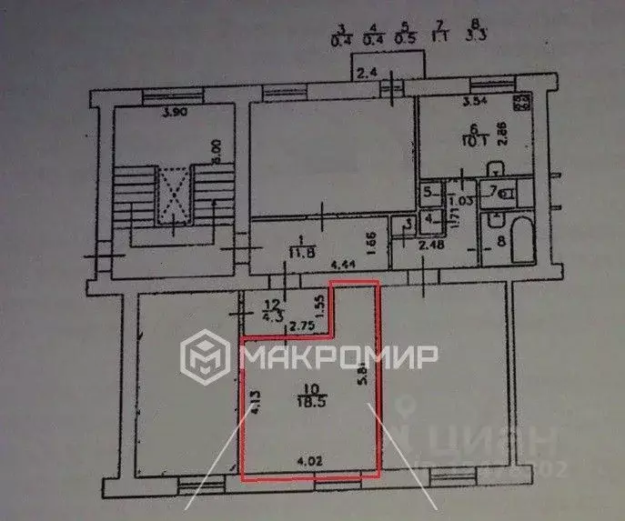 Комната Санкт-Петербург просп. Стачек, 77 (18.5 м) - Фото 2
