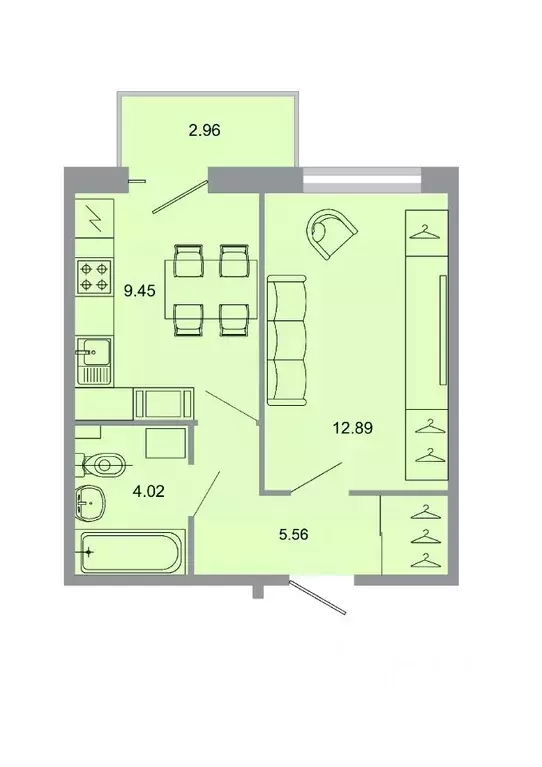 1-к кв. Ленинградская область, Всеволожский район, пос. Бугры ул. ... - Фото 1