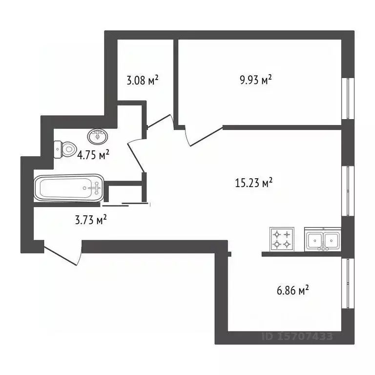2-к кв. Санкт-Петербург 12-я Красноармейская ул., 10 (43.7 м) - Фото 1