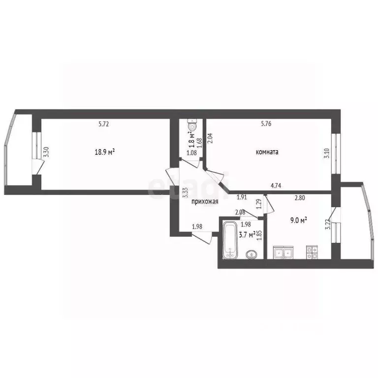 2-к кв. Мордовия, Саранск ул. Щорса, 27 (54.3 м) - Фото 0