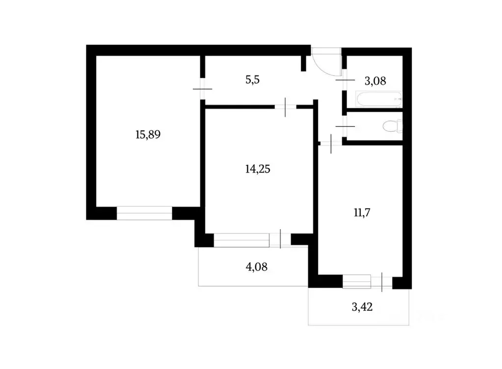 2-к кв. Белгородская область, Шебекино ул. Ленина, 74 (56.9 м) - Фото 2