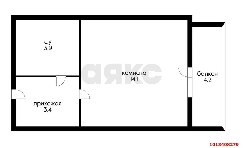 Квартира-студия: аул Новая Адыгея, Бжегокайская улица, 90/2к4 (25.6 м) - Фото 0