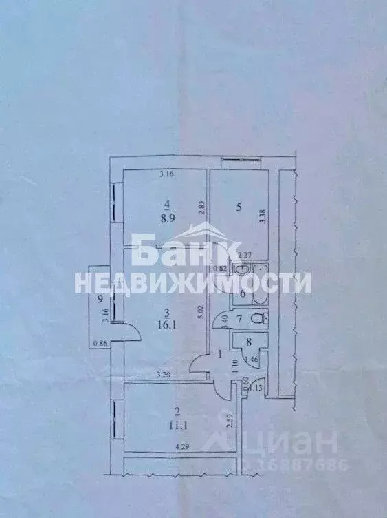 3-к кв. Саратовская область, Балаково ул. Набережная 50 лет ВЛКСМ, 10 ... - Фото 2