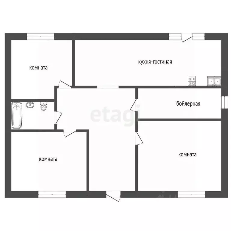 Дом в Крым, Сакский район, Уютненское с/пос, Братские дачи кп 3 (90 м) - Фото 1