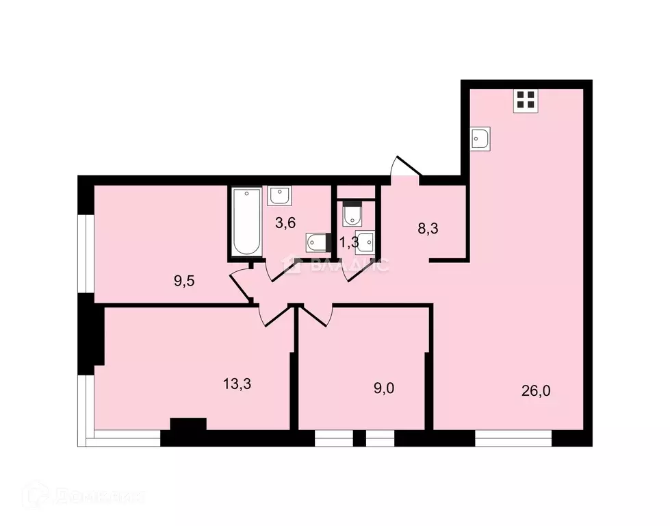 Продаётся 3-к квартира, 71 м - Фото 1