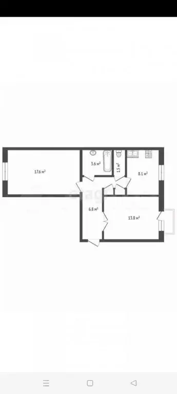 2-к кв. Севастополь ул. Горпищенко, 32 (51.5 м) - Фото 2