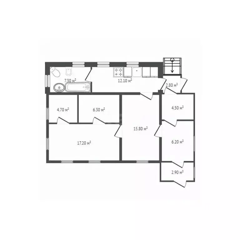 Дом в Брянская область, Сельцо Киевская ул. (63 м) - Фото 1