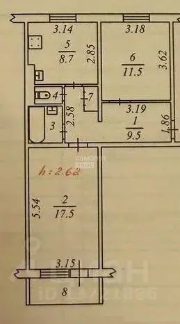 2-к кв. Ямало-Ненецкий АО, Ноябрьск ул. 8 Марта, 11 (51.3 м) - Фото 2