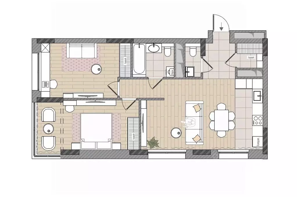 3-к кв. Кировская область, Киров Мелькомбинатовский проезд, 3 (73.8 м) - Фото 1