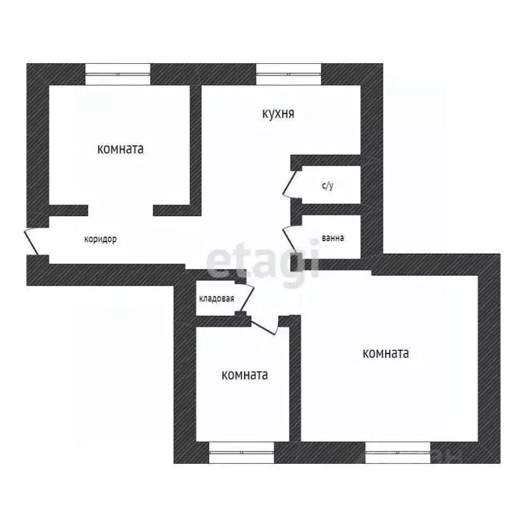 3-к кв. Свердловская область, Нижний Тагил ул. Быкова, 23 (58.0 м) - Фото 1