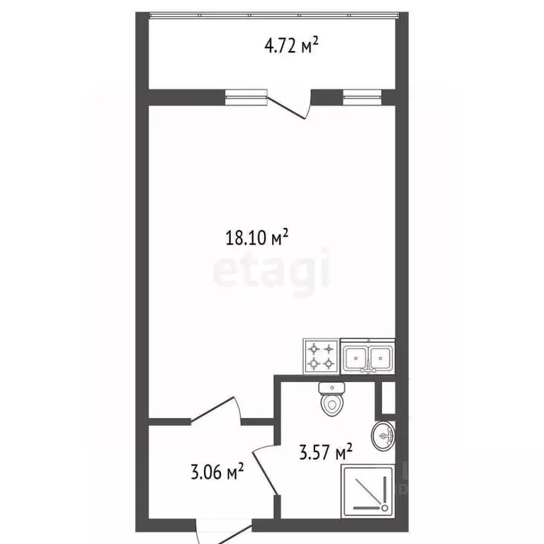 Студия Ленинградская область, Всеволожский район, Свердловское ... - Фото 1
