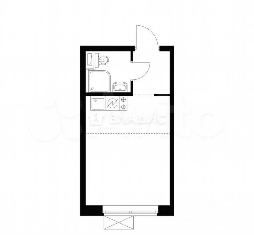 Квартира-студия, 19,9 м, 12/33 эт. - Фото 0