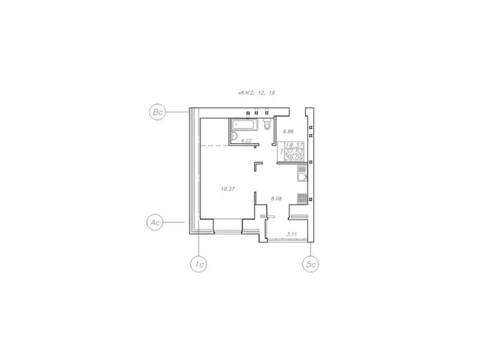 1-к кв. Оренбургская область, Оренбург Карачи мкр, ул. Ямашева, 6/1 ... - Фото 2
