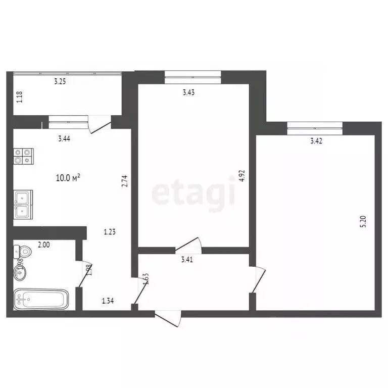 2-к кв. Оренбургская область, Оренбург ул. Автомобилистов, 13 (57.5 м) - Фото 1