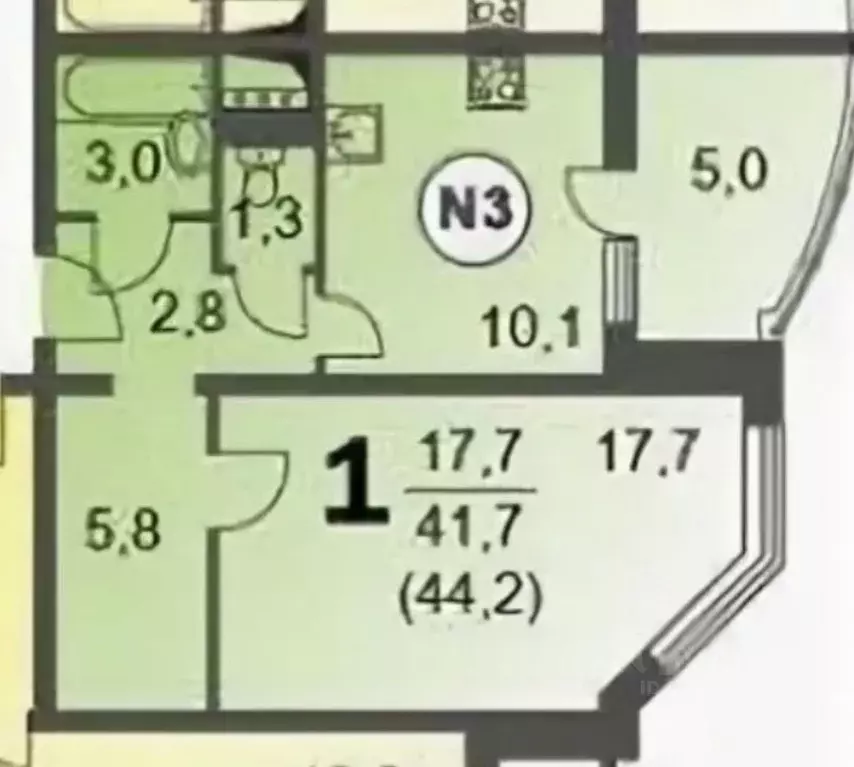 1-к кв. Московская область, Мытищи ул. Борисовка, 20а (44.7 м) - Фото 1