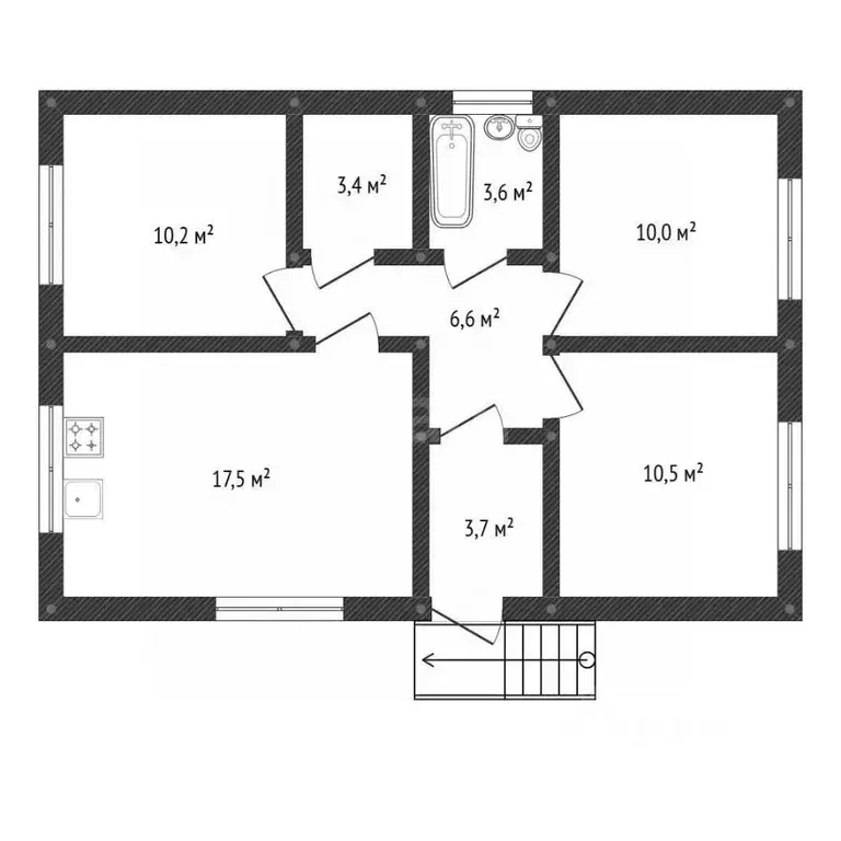 Дом в Башкортостан, Уфимский район, Таптыковский сельсовет, Таптыково ... - Фото 2