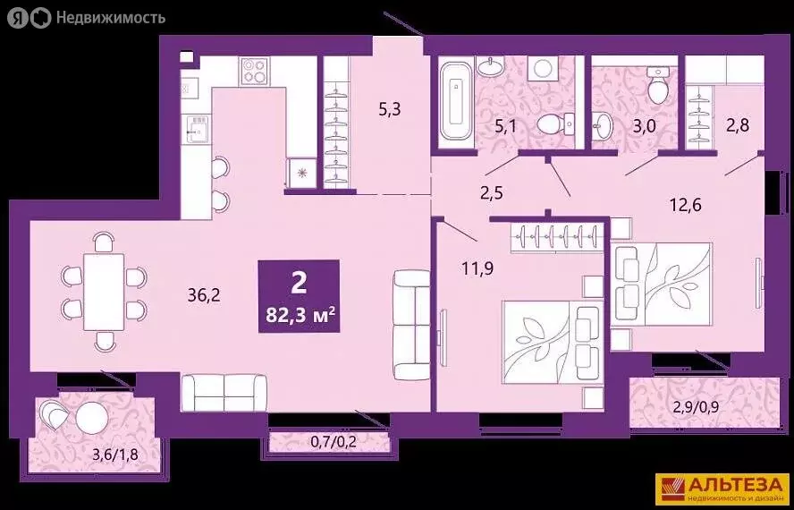 2-комнатная квартира: Калининград, Ключевая улица, 27В (83.5 м) - Фото 1
