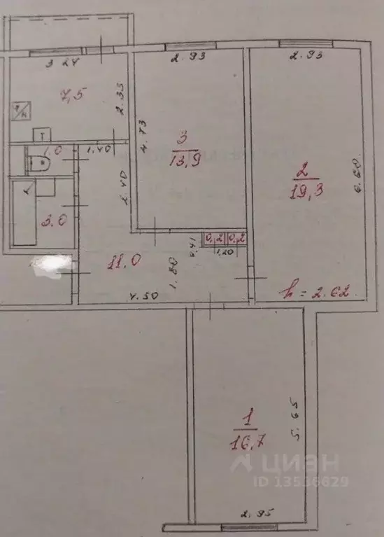 3-к кв. Карелия, Лоухский район, Пяозерский пгт ул. Мира, 7 (72.0 м) - Фото 2