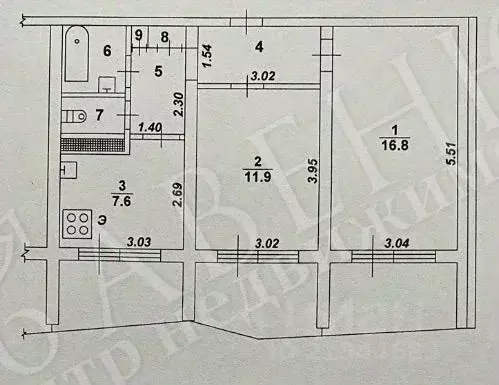 2-к кв. Воронежская область, Воронеж ул. Владимира Невского, 3 (49.0 ... - Фото 1