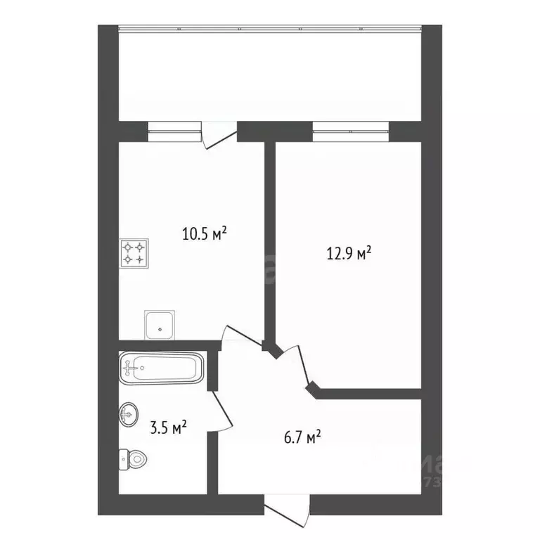 1-к кв. Амурская область, Благовещенский район, с. Чигири, Тепличный ... - Фото 1
