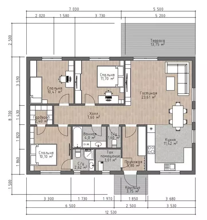 Дом в деревня Райкузи, Заречная улица, 5 (110 м) - Фото 2