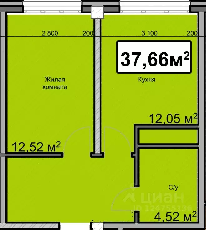 1-к кв. Ставропольский край, Ессентуки ул. Благодатная, 22к3 (37.66 м) - Фото 0