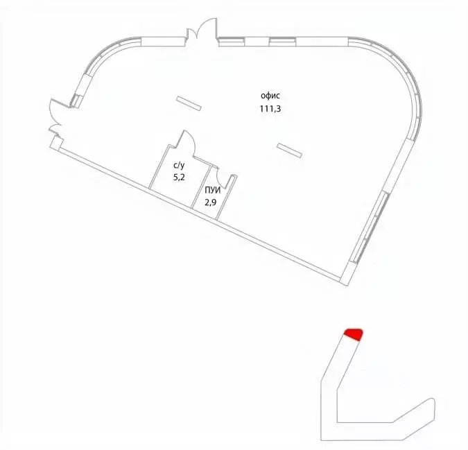 Помещение свободного назначения в Москва ул. Крузенштерна, 3к1 (119 м) - Фото 2