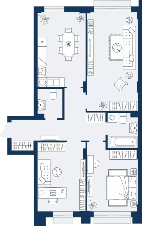 3-к кв. Дагестан, Махачкала Ипподром мкр,  (82.19 м) - Фото 1