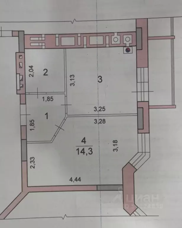 1-к кв. Волгоградская область, Волгоград ул. 70-летия Победы, 21 (31.4 ... - Фото 2
