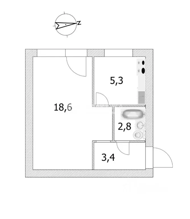 1-к кв. Москва Большая Черкизовская ул., 30К3 (30.1 м) - Фото 2