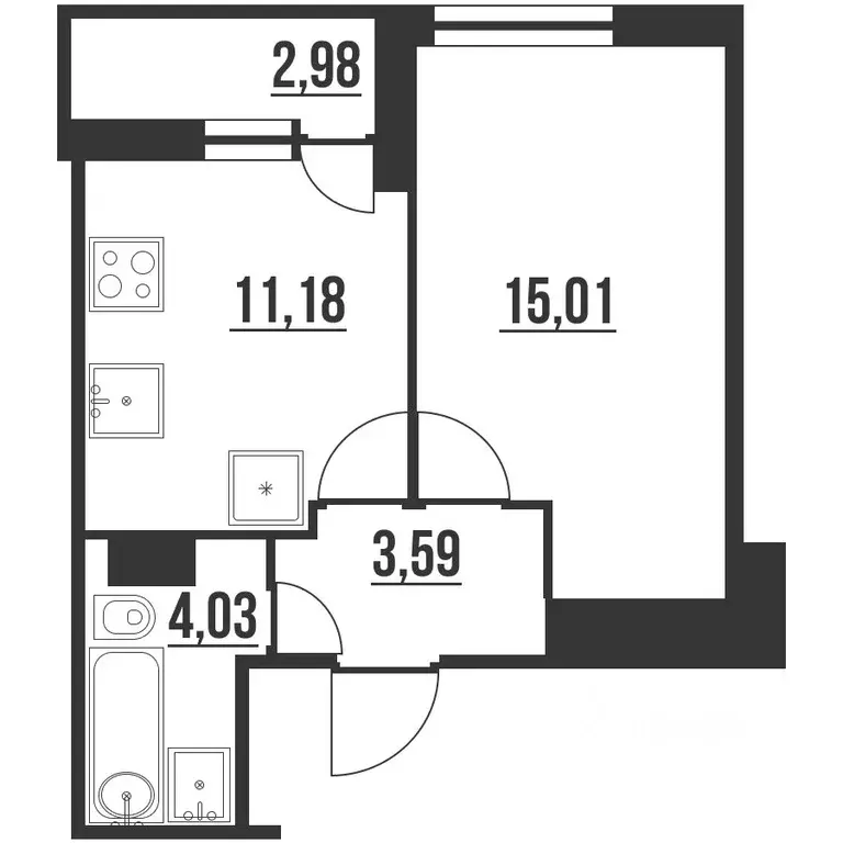 1-к кв. Санкт-Петербург Планерная ул., 87к1 (33.5 м) - Фото 1