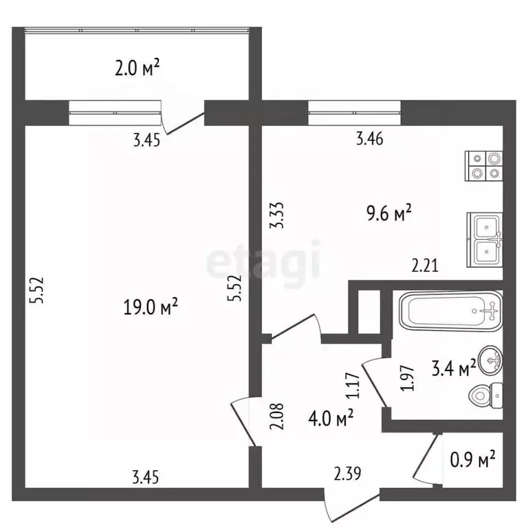 1-к кв. Мордовия, Саранск Солнечная ул., 7к4 (36.9 м) - Фото 2