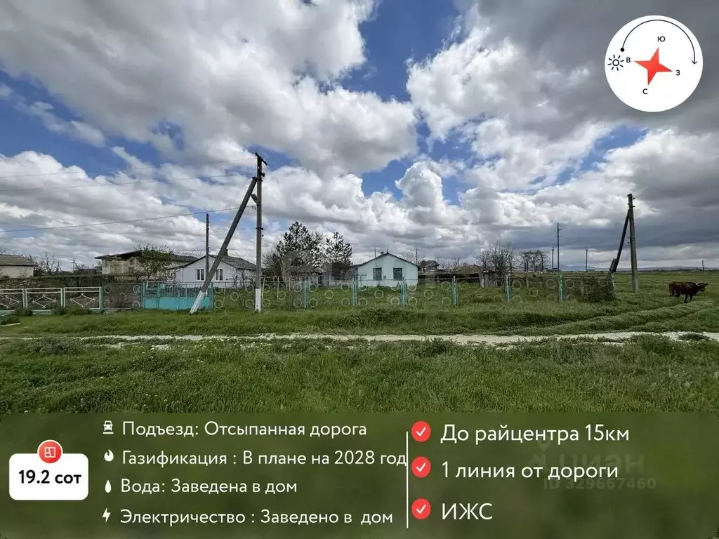 Дом в Крым, Советский район, Красногвардейское с/пос, с. Лоховка ул. ... - Фото 1