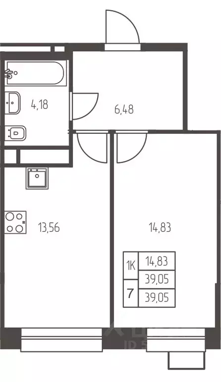 1-к кв. Московская область, Ивантеевка Пушкинский городской округ,  ... - Фото 1