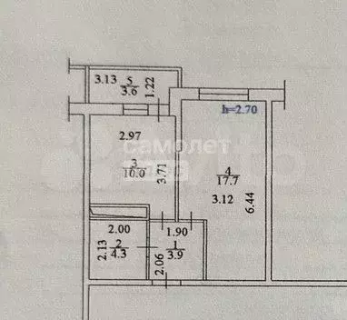 1-к. квартира, 36,9 м, 9/10 эт. - Фото 0