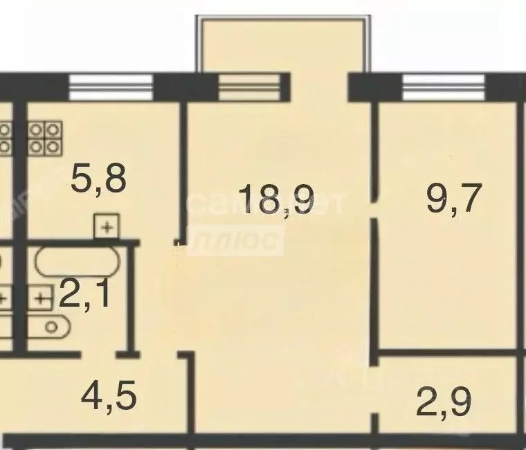 2-к кв. Московская область, Рошаль ул. Фридриха Энгельса, 35 (43.9 м) - Фото 2