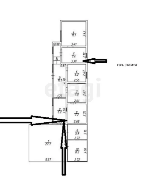Дом в село Ягул, Дмитриевская улица (103.6 м) - Фото 1