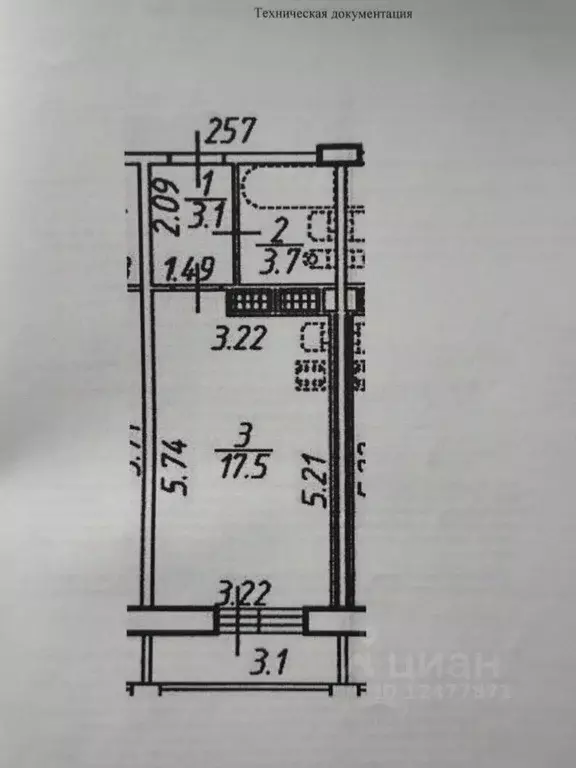 Студия Ленинградская область, Мурино Всеволожский район, бул. ... - Фото 2