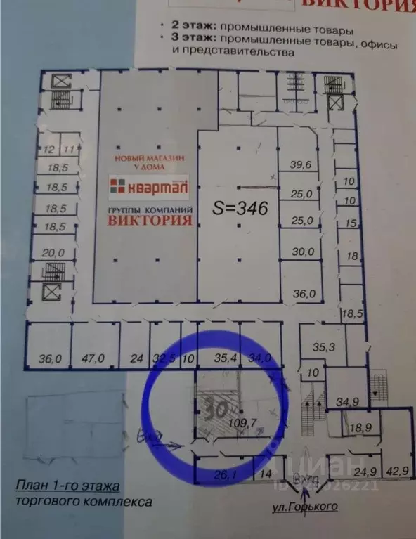 Торговая площадь в Калининградская область, Калининград ул. Горького, ... - Фото 2