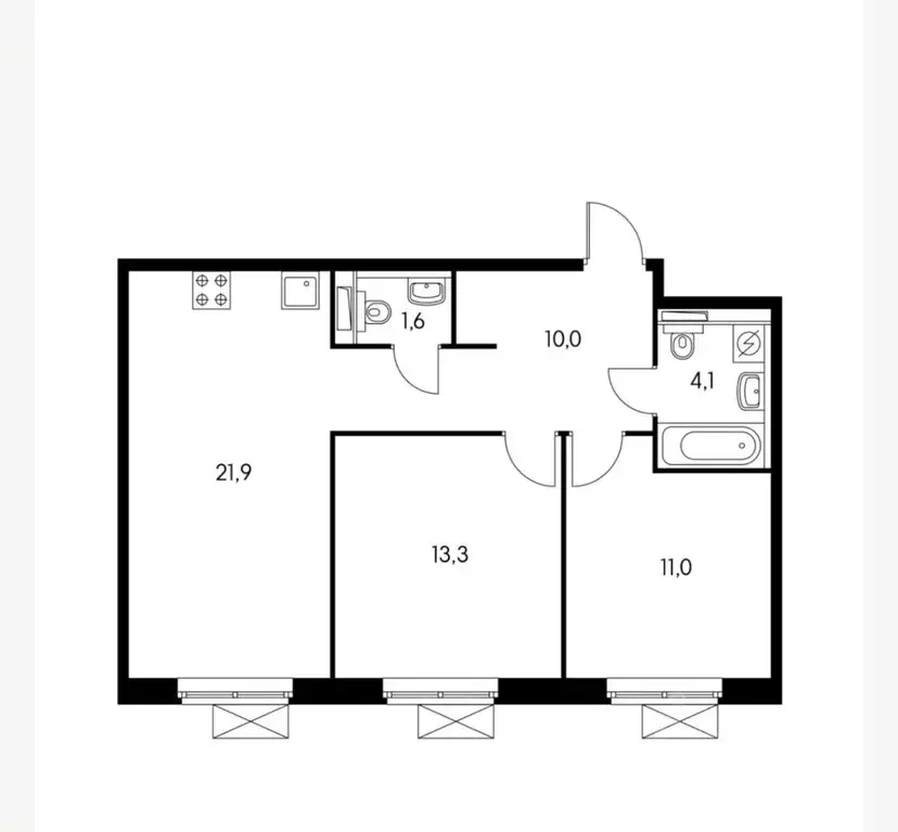 2-к кв. Москва Полярная ул., 27к3 (63.0 м) - Фото 2