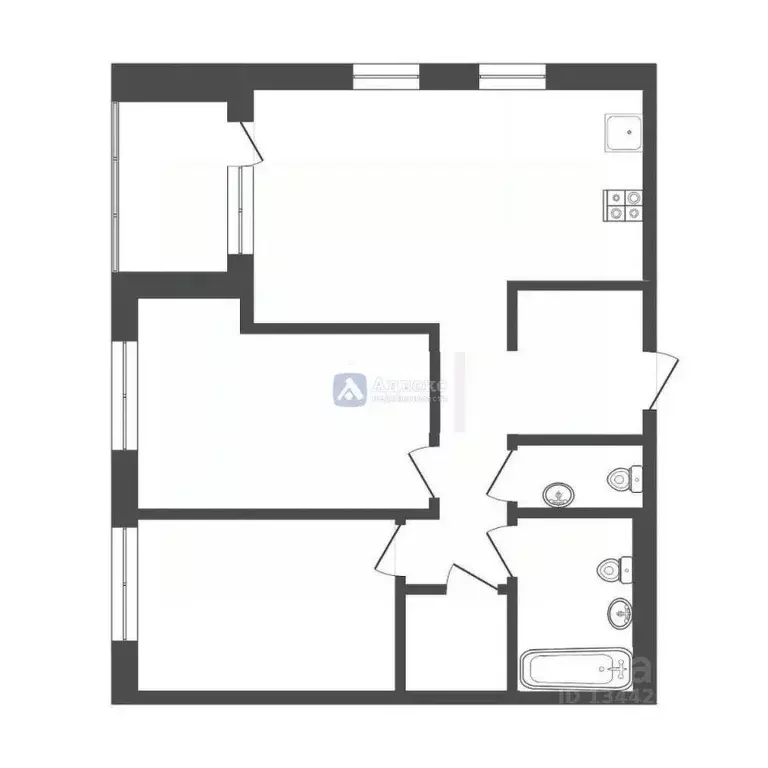 2-к кв. Тюменская область, Тюмень ул. Краснооктябрьская, 6 (61.4 м) - Фото 2