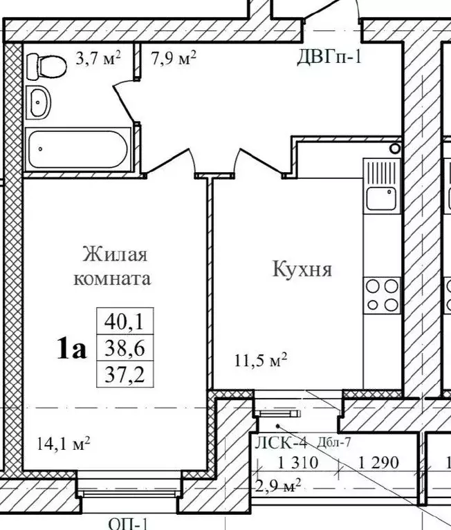 1-к кв. Тамбовская область, Тамбов городской округ, с. Бокино пер. ... - Фото 1