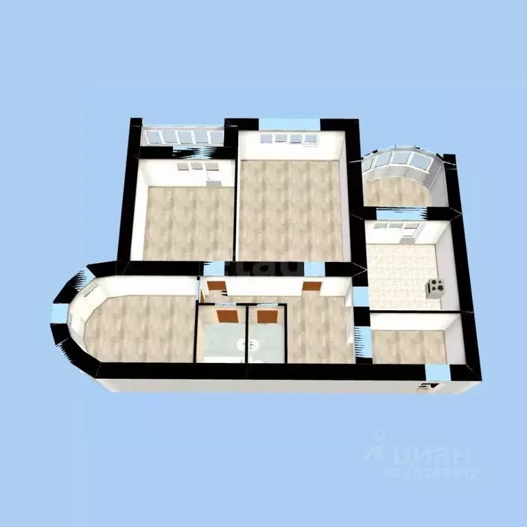 3-к кв. Башкортостан, Уфа ул. Георгия Мушникова, 7/3 (96.5 м) - Фото 1