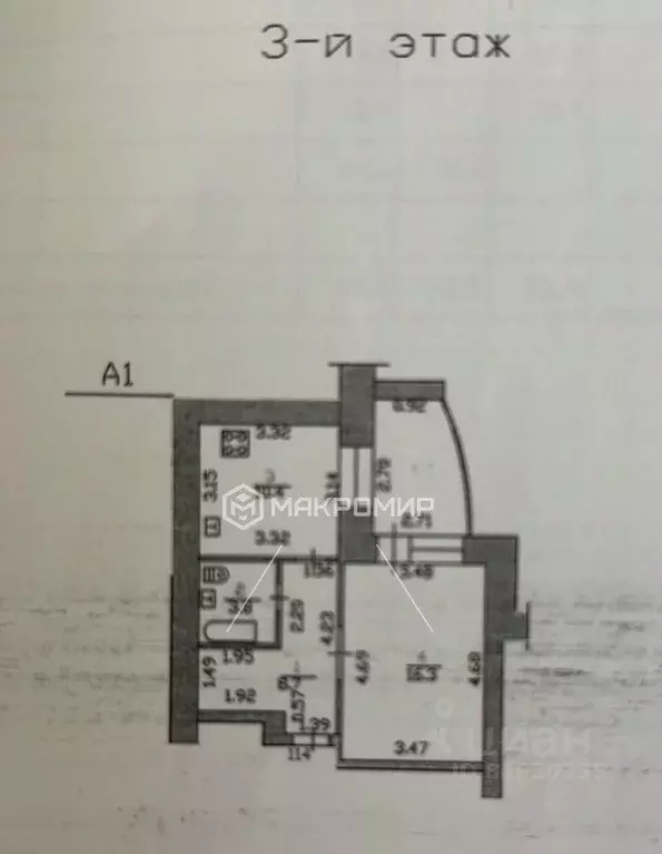 1-к кв. Орловская область, Орел ул. Емлютина, 12 (39.2 м) - Фото 2