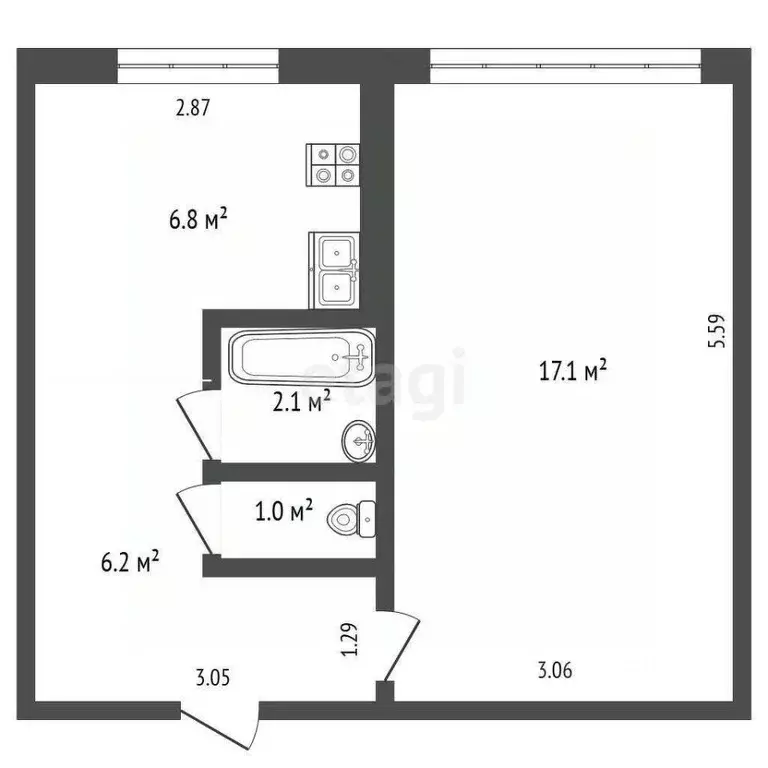 1-к кв. Мордовия, Лямбирский район, Большеелховское с/пос, с. Большая ... - Фото 2