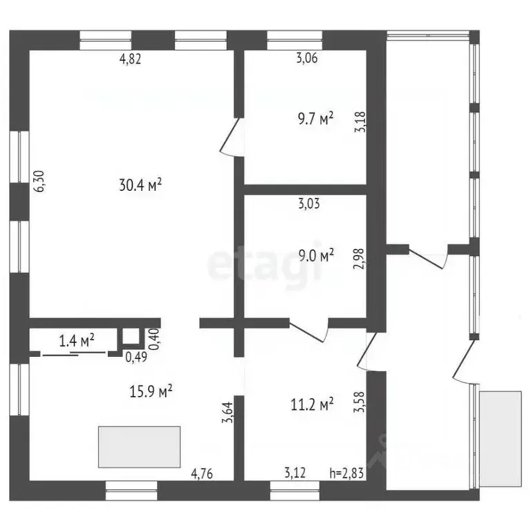Дом в Кемеровская область, Междуреченск ул. Панфилова, 9 (140 м) - Фото 1