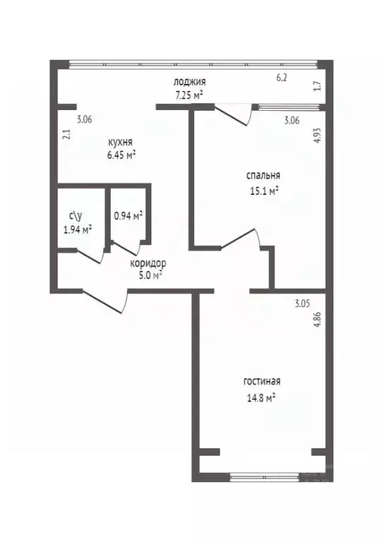 2-к кв. Дагестан, Дербент просп. Агасиева, 12Б (51.44 м) - Фото 1