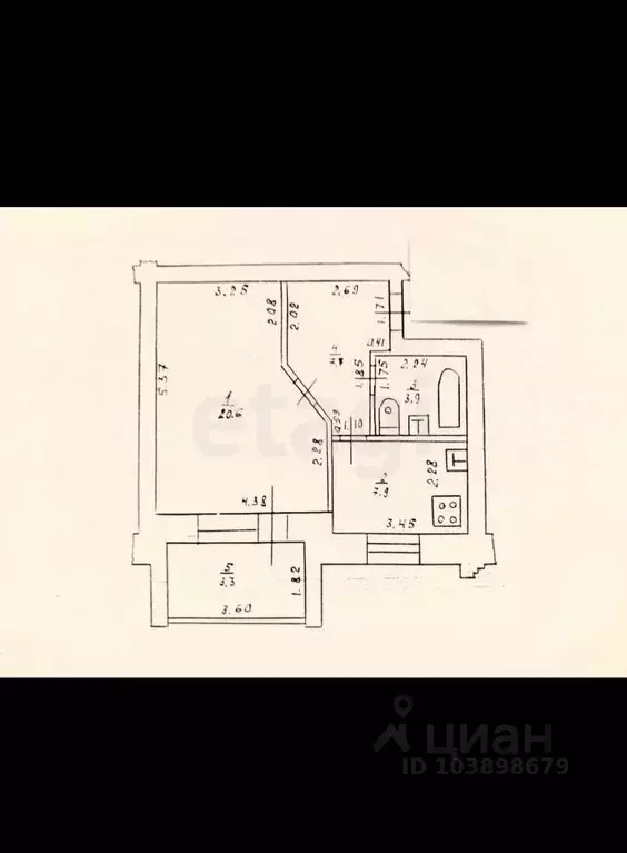 1-к кв. Татарстан, Зеленодольск ул. Карла Маркса, 17 (43.4 м) - Фото 1