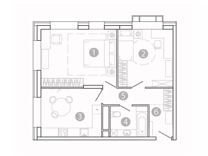 2-к кв. Забайкальский край, Чита 1-я Коллективная ул., 6 СТР (58.75 м) - Фото 1